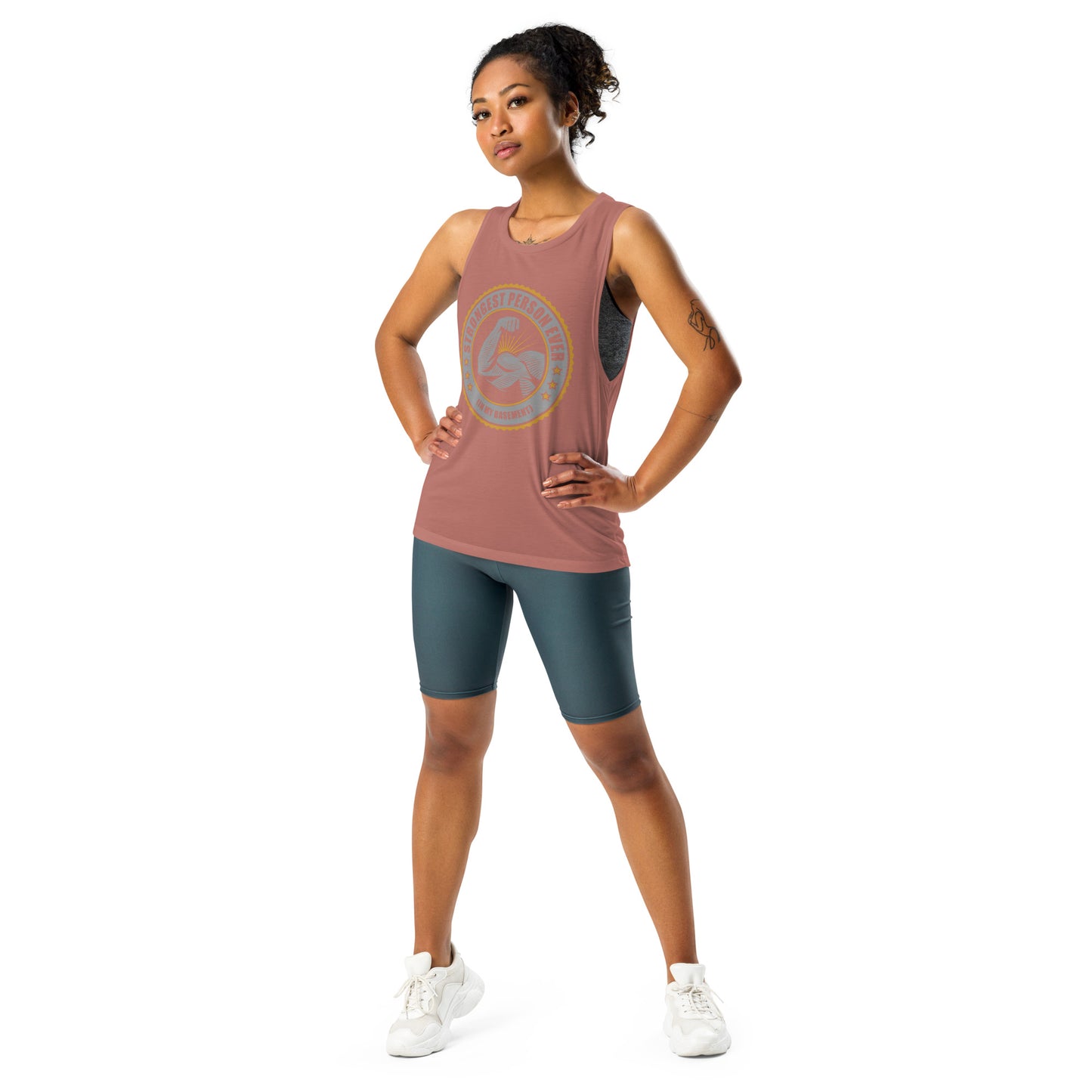 Strongest Person Ever Ladies’ Muscle Tank