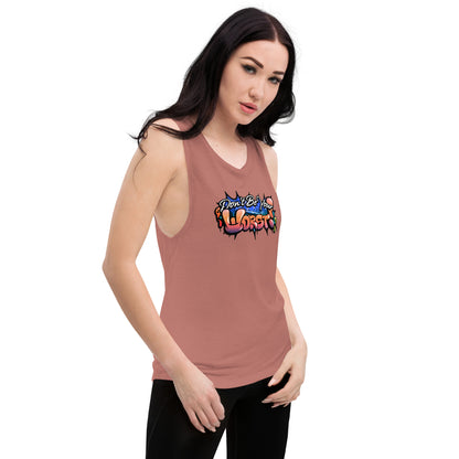 Don't Be Your Worst Graffiti Ladies’ Muscle Tank